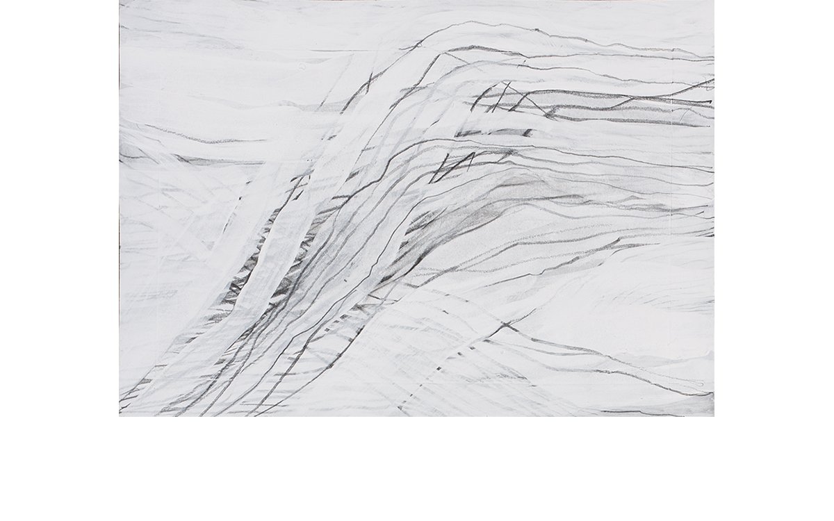 Aus der Serie „Landschaftlich“, 2021Mischtechnik auf Graupappe21 x 14 cm