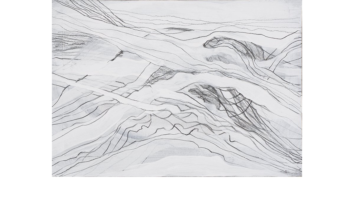 Aus der Serie „Landschaftlich“, 2021Mischtechnik auf Graupappe21 x 14 cm